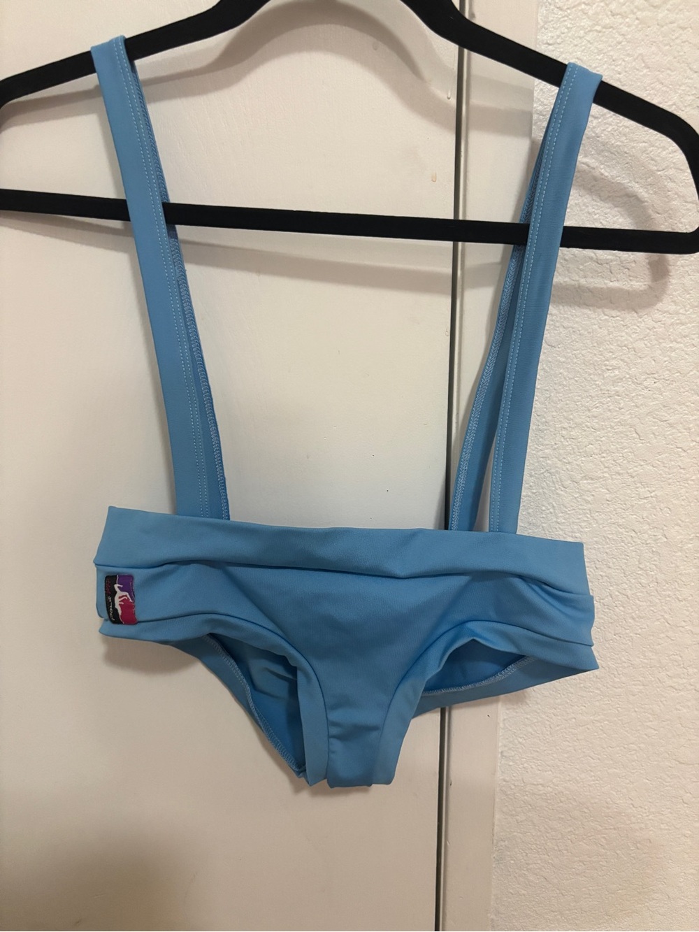 Bad kitty pole fit Women’s Blue strappy Bikini Bottom booty shorts Suspender XS
